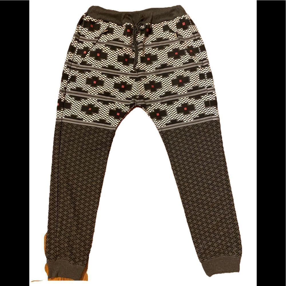 American Stitch Sweatpants - L Black Multi Print, Cotton Polyester. Nwot